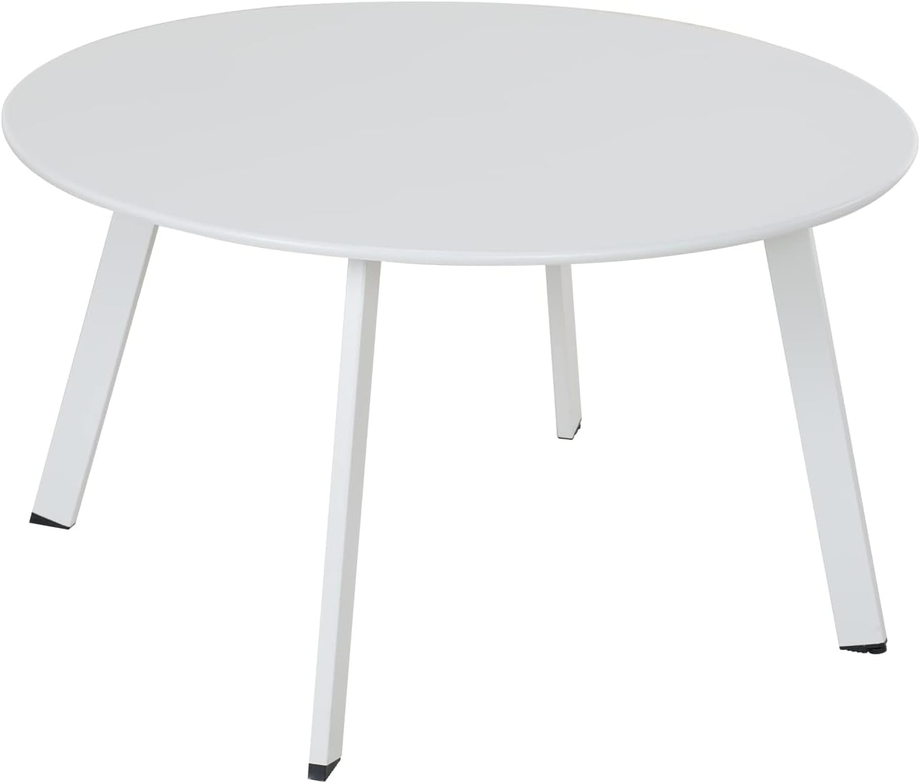 Grand patio Round Steel Patio Coffee Table Weather Resistant Nesting Tables Including One Large Side Table and One Small End Table, (Red, 2PC)