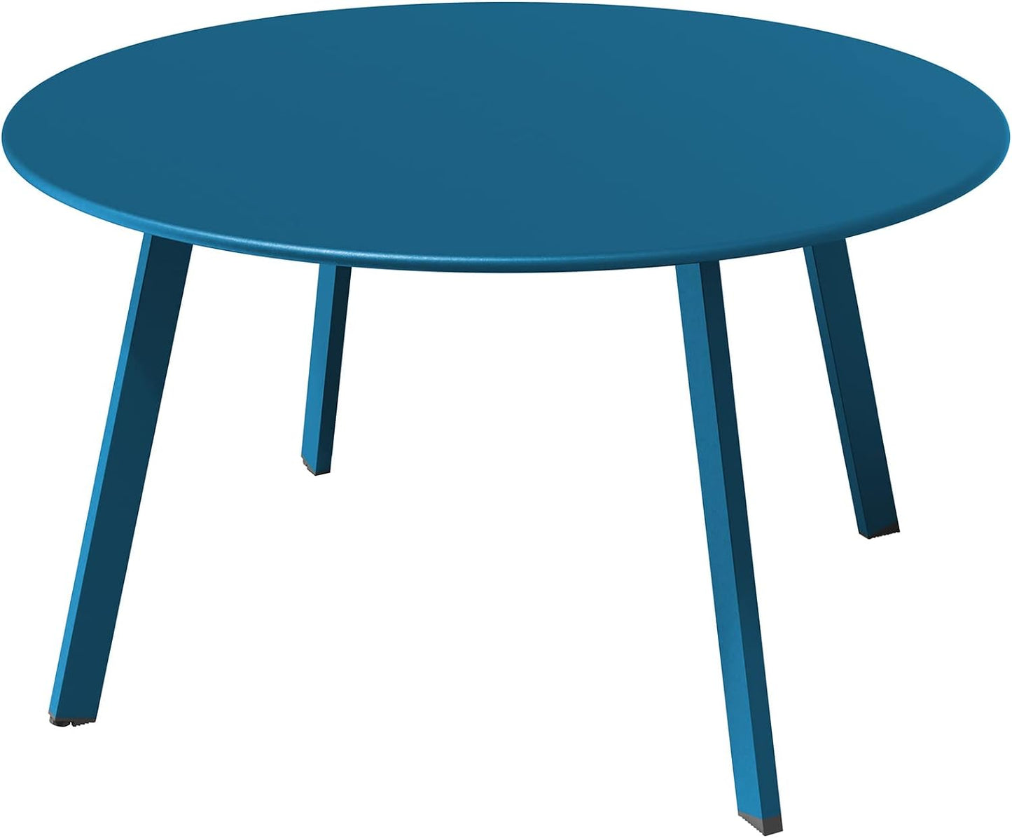 Grand patio Round Steel Patio Coffee Table Weather Resistant Nesting Tables Including One Large Side Table and One Small End Table, (Red, 2PC)