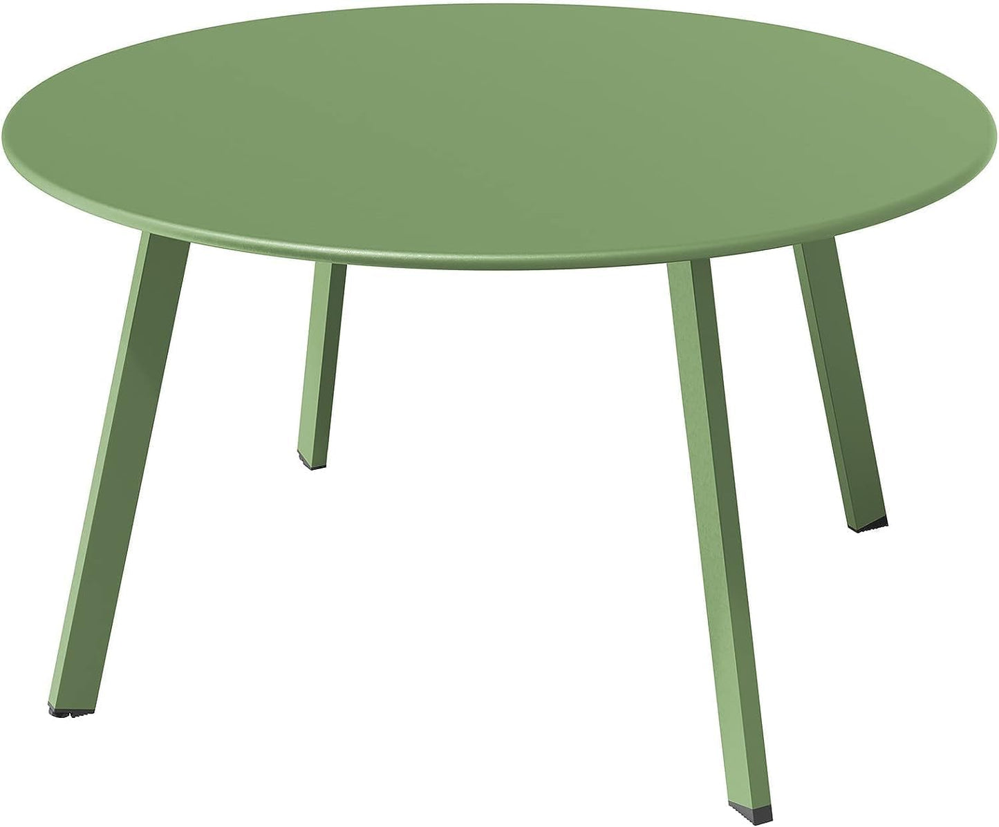 Grand patio Round Steel Patio Coffee Table Weather Resistant Nesting Tables Including One Large Side Table and One Small End Table, (Red, 2PC)