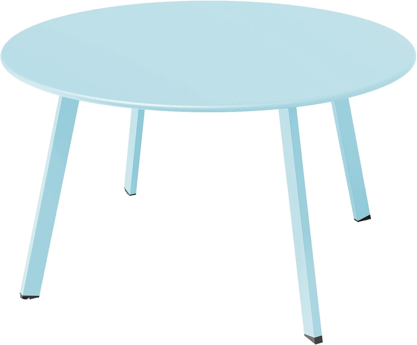 Grand patio Round Steel Patio Coffee Table Weather Resistant Nesting Tables Including One Large Side Table and One Small End Table, (Red, 2PC)