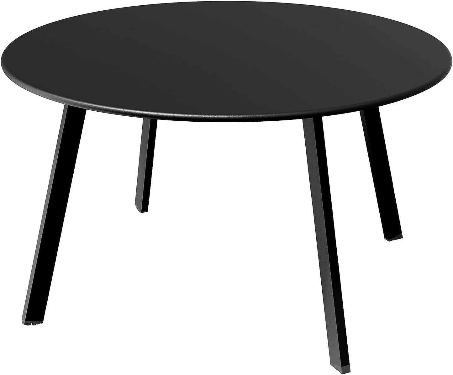 Grand patio Round Steel Patio Coffee Table Weather Resistant Nesting Tables Including One Large Side Table and One Small End Table, (Red, 2PC)