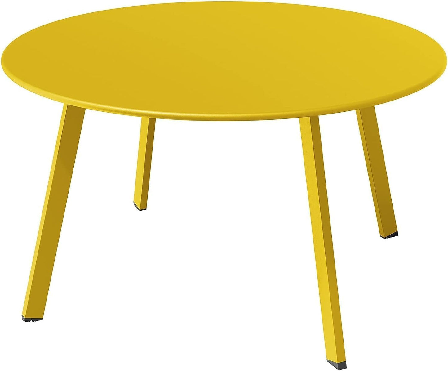 Grand patio Round Steel Patio Coffee Table Weather Resistant Nesting Tables Including One Large Side Table and One Small End Table, (Red, 2PC)