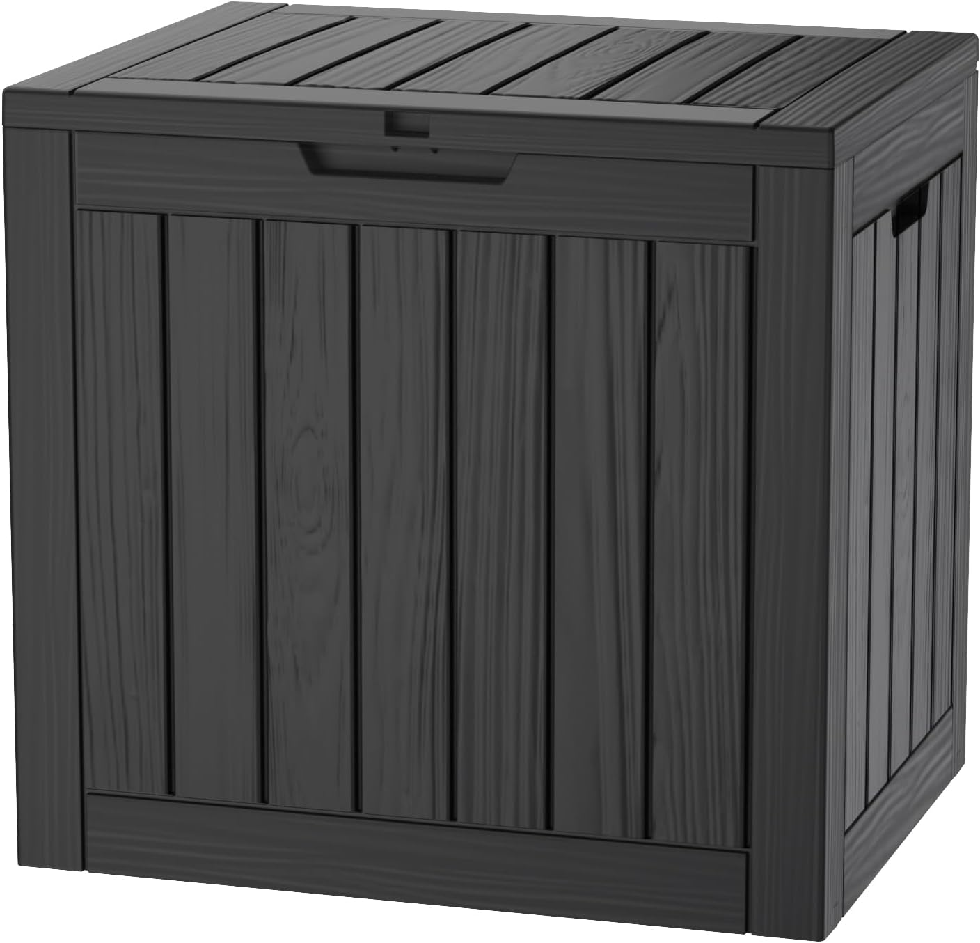 TARKARI 320 Gallon Lockable Resin Deck Box, Waterproof & UV-Resistant Outdoor Storage Box for Outdoor Cushion Storage, Garden Tools & Pool Accessories Storage, Black