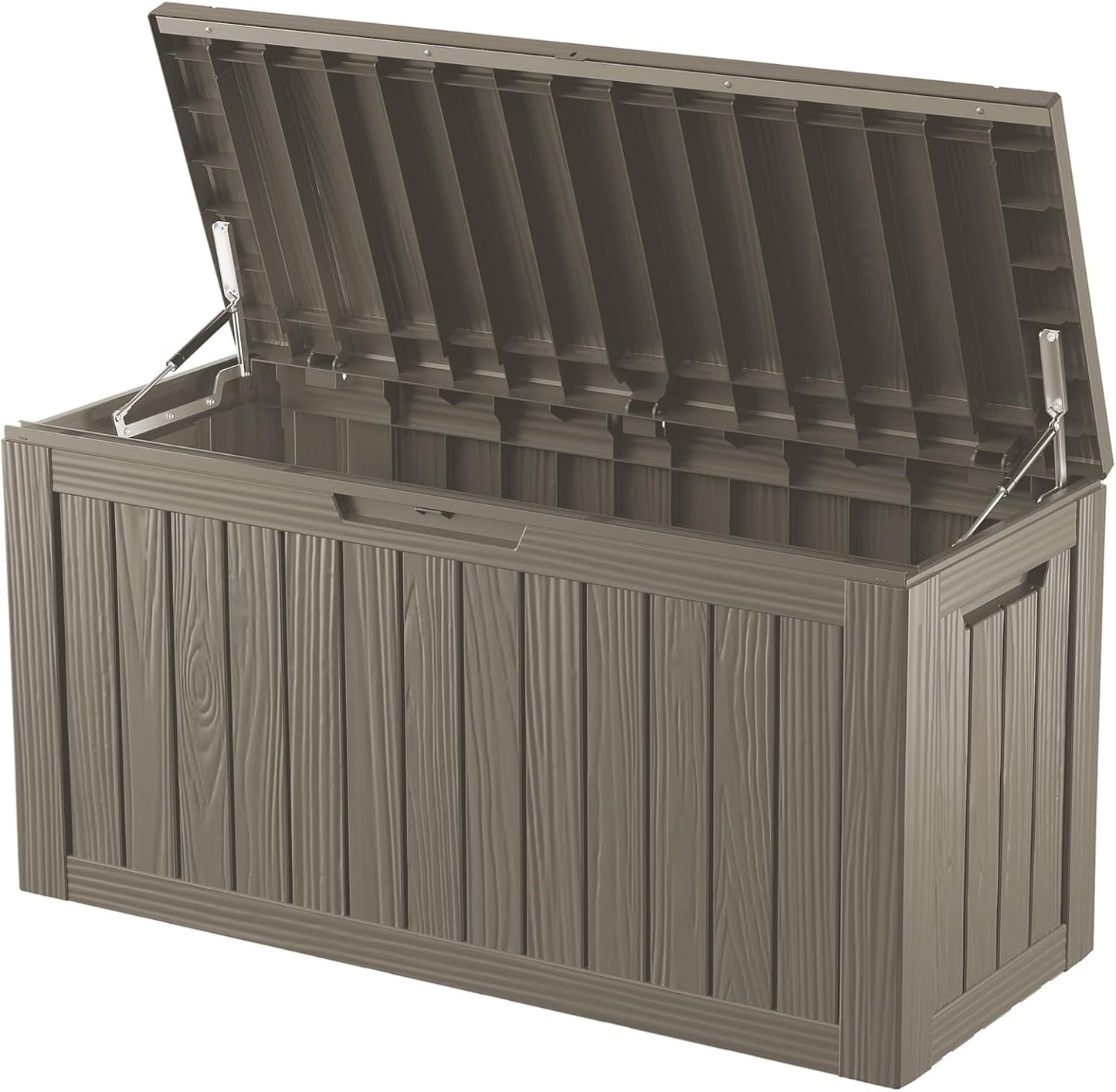 150 Gallon Outdoor Storage Box Waterproof Lockable Resin Deck Box Large, Patio Storage Bin for Pool Accessories Cushion Furniture, Garden Tools, UV-Resistant Outside Delivery Black