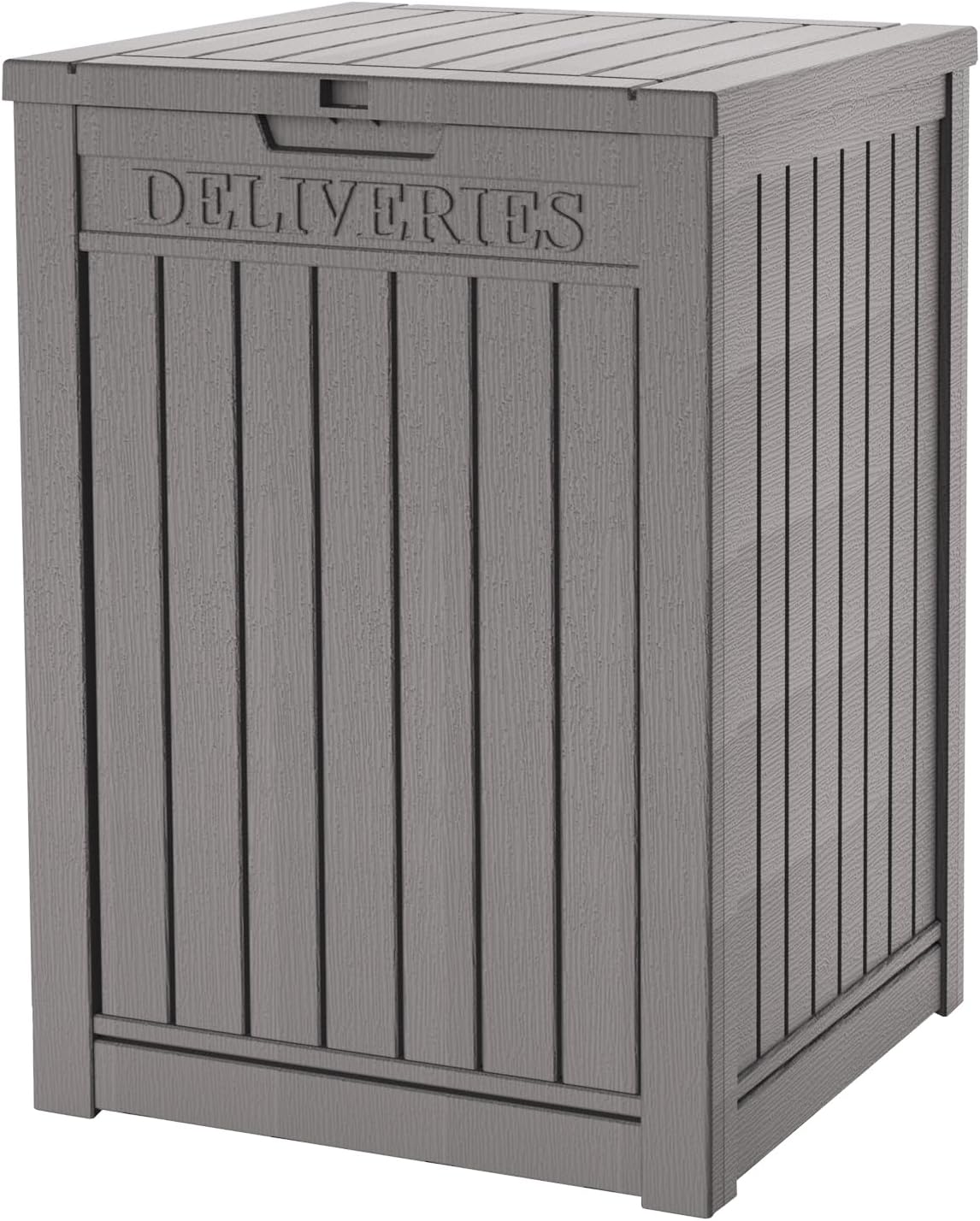 150 Gallon Outdoor Storage Box Waterproof Lockable Resin Deck Box Large, Patio Storage Bin for Pool Accessories Cushion Furniture, Garden Tools, UV-Resistant Outside Delivery Black