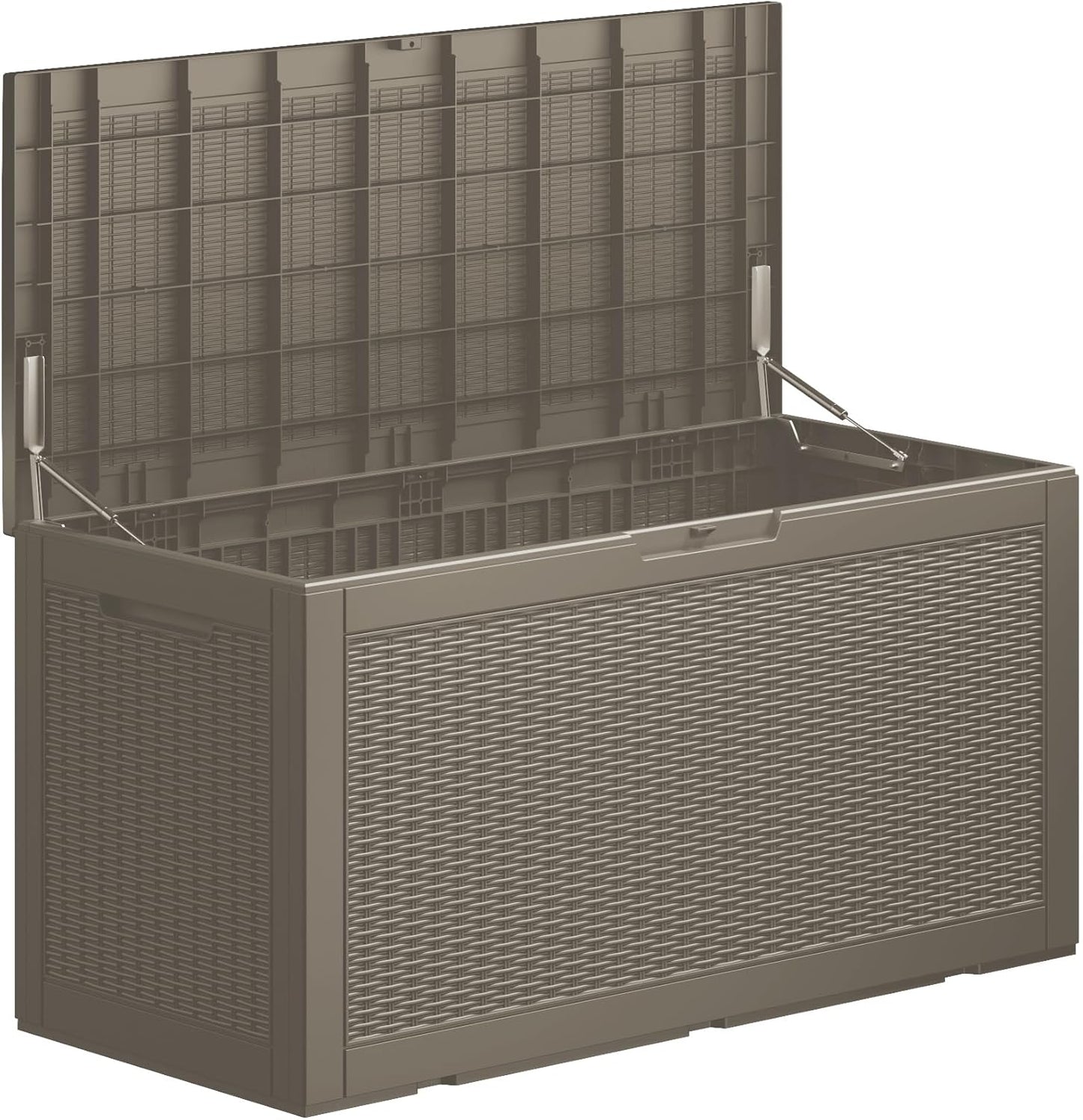 150 Gallon Outdoor Storage Box Waterproof Lockable Resin Deck Box Large, Patio Storage Bin for Pool Accessories Cushion Furniture, Garden Tools, UV-Resistant Outside Delivery Black
